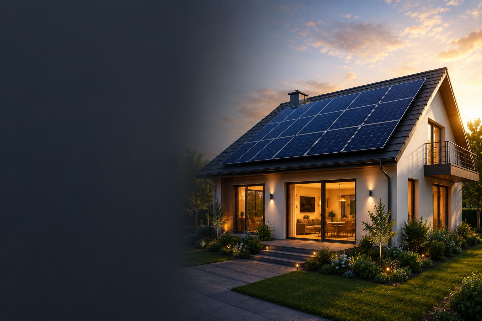Solar Panels on a Rooftop